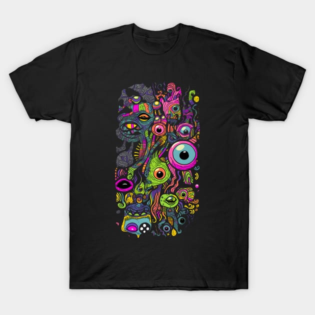 Trippy Eyeballs Series #3 T-Shirt by MindGlowArt